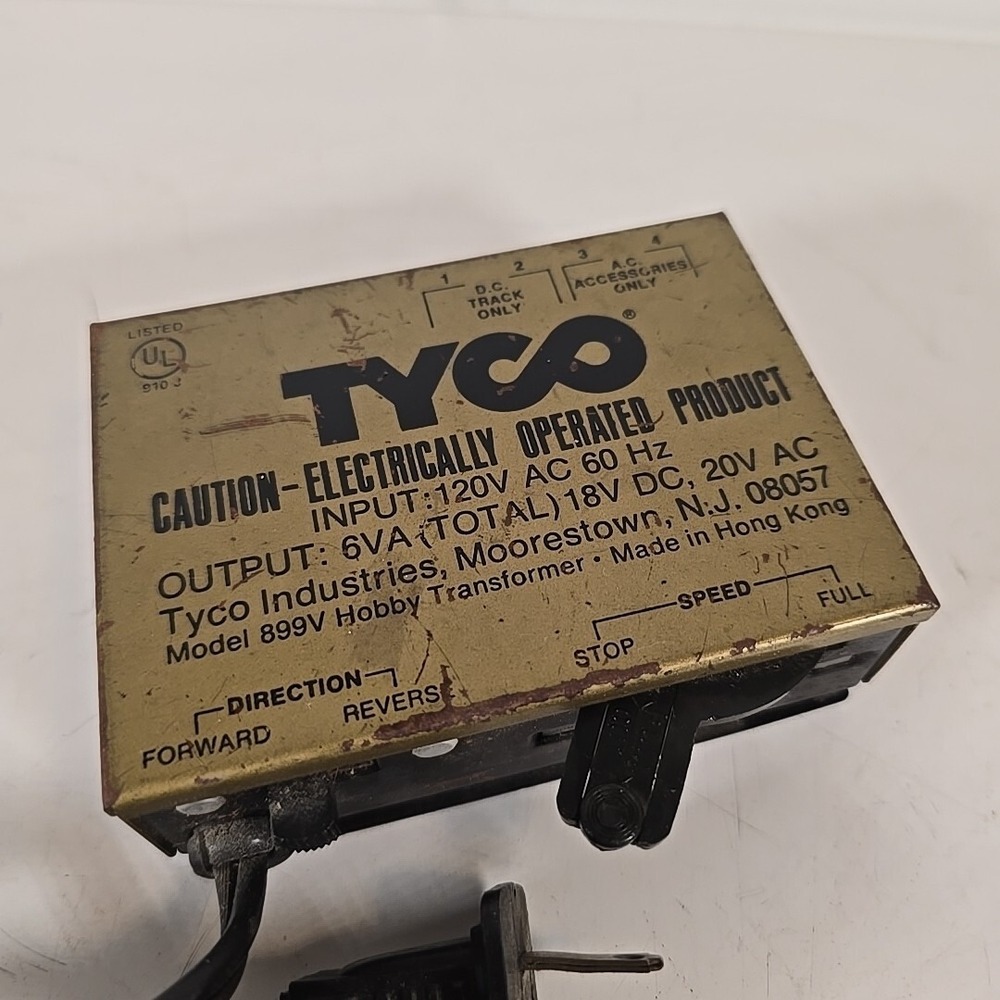 Vintage Tyco HO Electric Power Pack Train Transformer‎ Model 899V R20405 WORKS